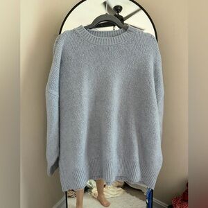 Zara Light Blue Crew Neck Sweater